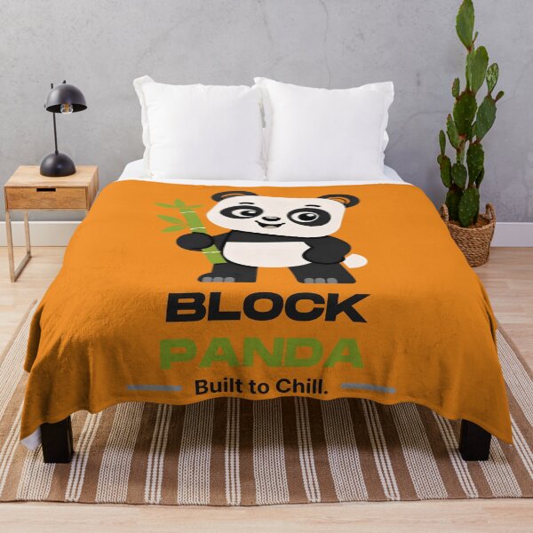 Item preview, Block Panda Built Chill Cute Panda T-Shirt designed and sold by DailyTrendFinds.
