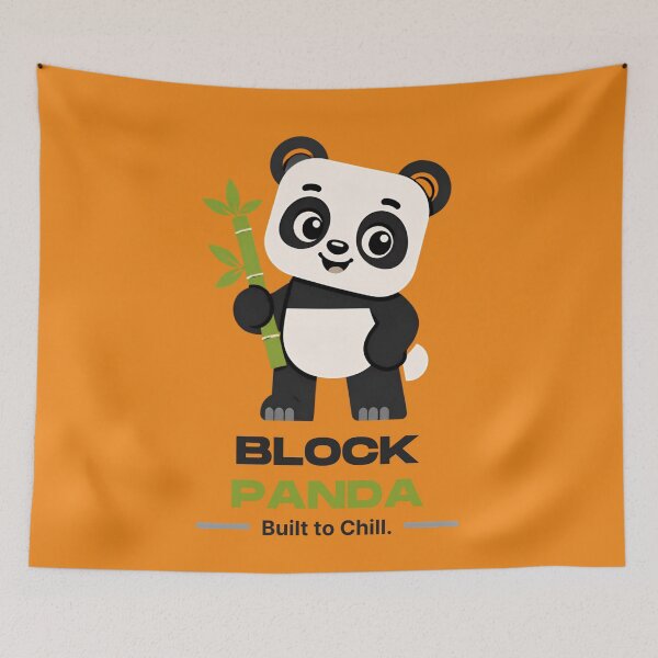 Item preview, Block Panda Built Chill Cute Panda T-Shirt designed and sold by DailyTrendFinds.