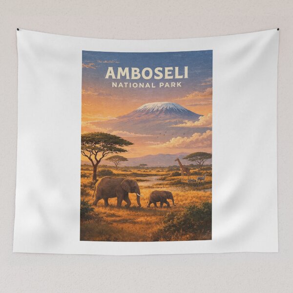 Item preview, Amboseli National Park Mount Kilimanjaro Kenya Wildlife Safari designed and sold by Aryabek.