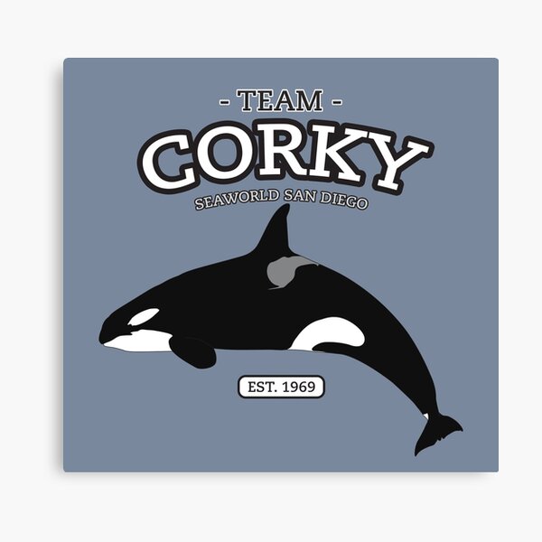 Team Shamu - Corky Canvas Print