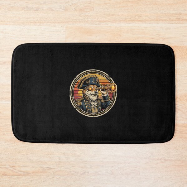Item preview, Retro Naval Captain Shiba Inu Vintage Badge designed and sold by DuckOddity.
