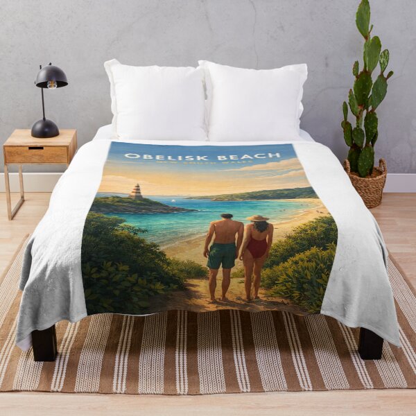 Item preview, Obelisk Beach Sydney Harbour Coastal Escape New South Wales Australia designed and sold by Aryabek.