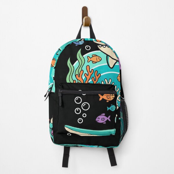 Item preview, Happy Cartoon Shark Ocean Fish Coral Scene designed and sold by snowry.