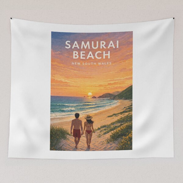 Item preview, Samurai Beach Port Stephens Sunset Coast New South Wales Australia designed and sold by Aryabek.