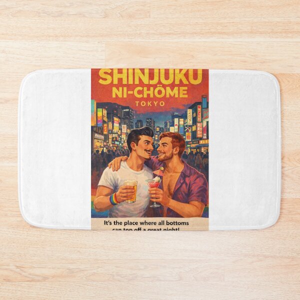 Item preview, Shinjuku Ni-Chome Tokyo Nightlife District Japan Gay Area designed and sold by Aryabek.