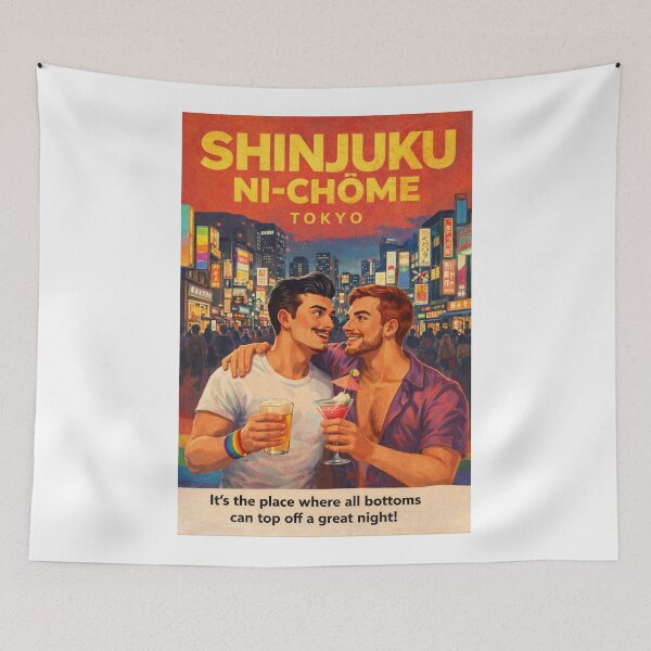 Item preview, Shinjuku Ni-Chome Tokyo Nightlife District Japan Gay Area designed and sold by Aryabek.