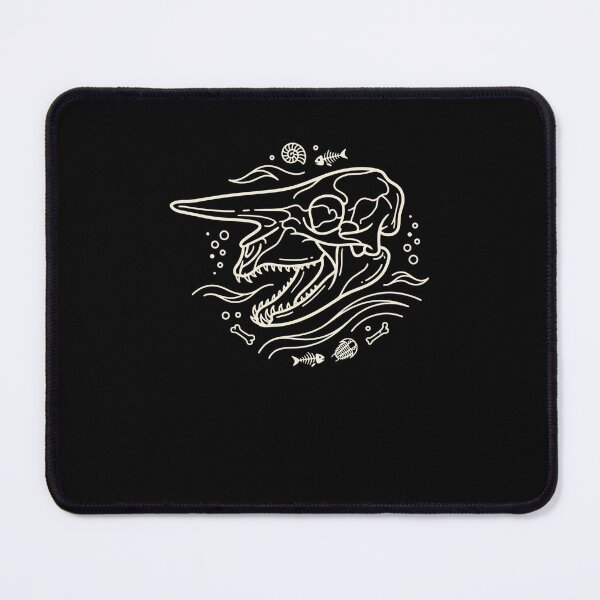 Item preview, Prehistoric Dinosaur Skull Marine Fossil Line Art designed and sold by snowry.