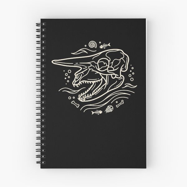 Item preview, Prehistoric Dinosaur Skull Marine Fossil Line Art designed and sold by snowry.