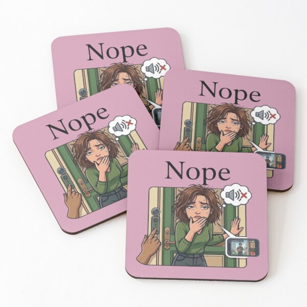 Item preview, Funny Introvert Doorbell Nope Ring Camera Delivery Meme designed and sold by Northern Glow Art.