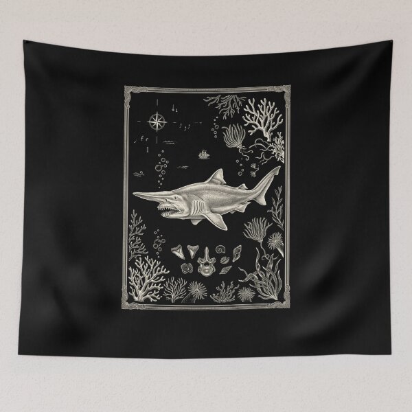 Item preview, Goblin Shark Deep Sea Marine Biology Vintage Art designed and sold by snowry.