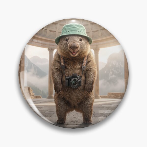 Item preview, Wombat Tourist Visits an Ancient Temple designed and sold by Tridentulus.