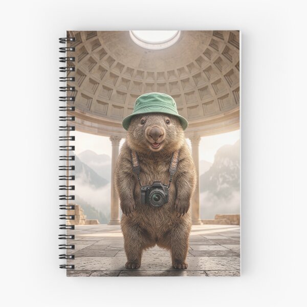 Item preview, Wombat Tourist Visits an Ancient Temple designed and sold by Tridentulus.