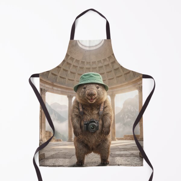 Item preview, Wombat Tourist Visits an Ancient Temple designed and sold by Tridentulus.