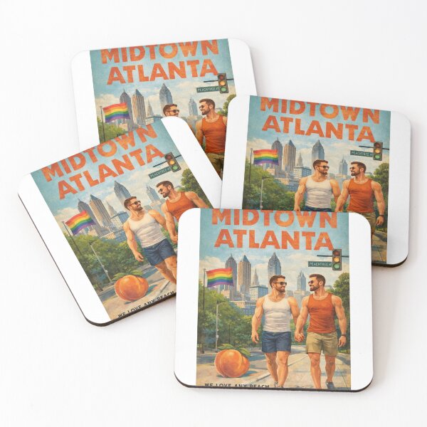 Item preview, Midtown Atlanta Peachtree Street Skyline Georgia Gay Area designed and sold by StampMyPassport.