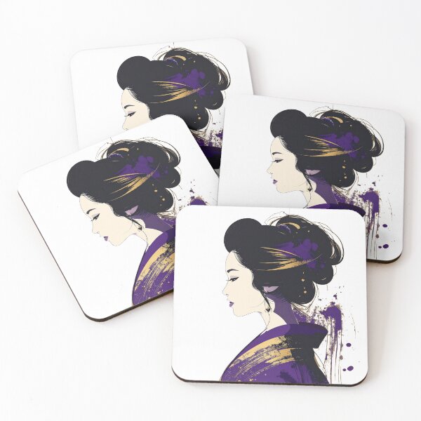 Item preview, Traditional Japanese Geisha Back View Art designed and sold by MikenosukeStudio.