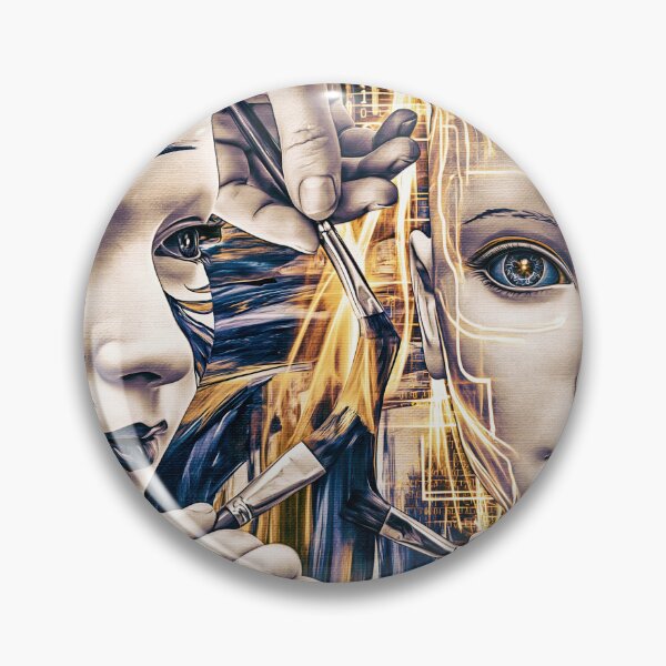 Item preview, Brush and Binary: Human Creativity Meets Artificial Intelligence designed and sold by Wandering Mind.
