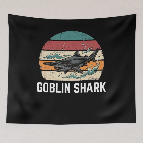 Item preview, GOBLIN SHARK Retro Deep Sea Marine Creature designed and sold by snowry.