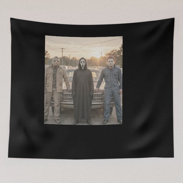 Item preview, Funny Halloween Tshirts Jason Voorhees Michael Myers Ghostface Movies Killlers designed and sold by Dibarassi.