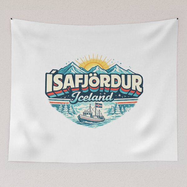 Item preview, Ísafjörður Westfjords Iceland Arctic Fishing Town designed and sold by StampMyPassport.