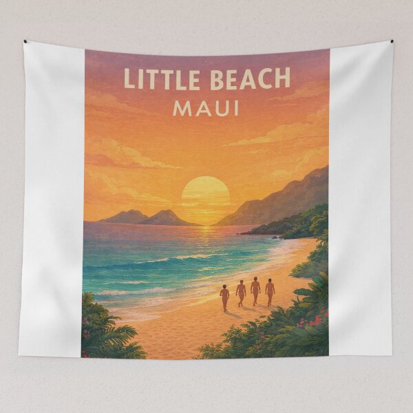 Item preview, Little Beach Maui Makena Hawaiian Sunset Coastline designed and sold by StampMyPassport.