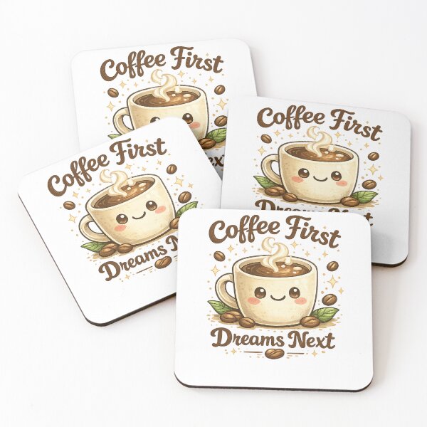 Item preview, Coffee First, Dreams Next | Cute Coffee Lover T-Shirt designed and sold by ✨ Daily Vibe Studio ✨.