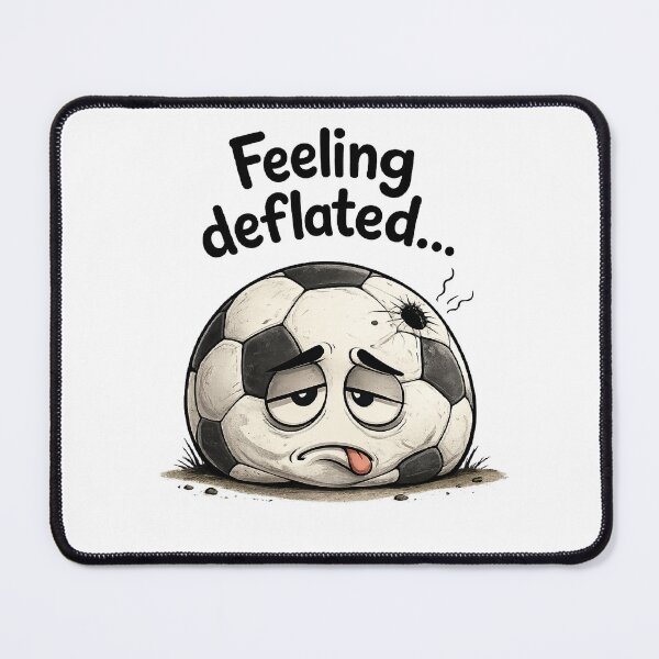 Item preview, Feeling Deflated - Sad Soccer Ball Funny Sports Humor designed and sold by RaulWeirdAndFun.
