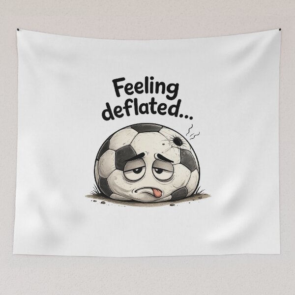 Item preview, Feeling Deflated - Sad Soccer Ball Funny Sports Humor designed and sold by RaulWeirdAndFun.