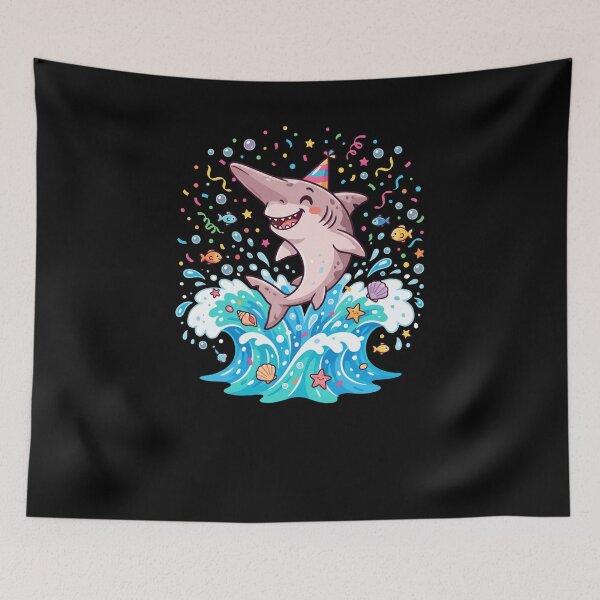 Item preview, Cute Goblin Shark Party Hat Ocean Waves designed and sold by snowry.