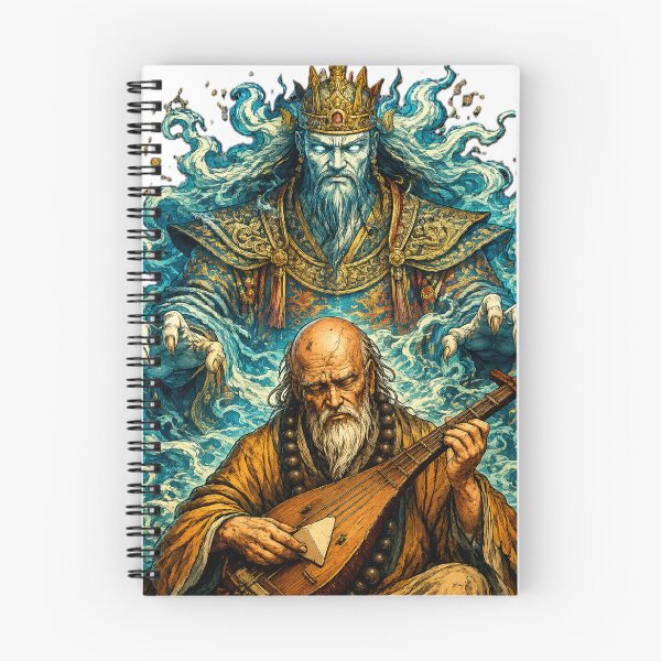 Item preview, The Monk and the Phantom Emperor | Japanese Yokai Ukiyo-e Art designed and sold by Substance_life.