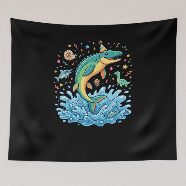 Item preview, Mosasaur Party Hat Cute Prehistoric Sea Creature designed and sold by snowry.
