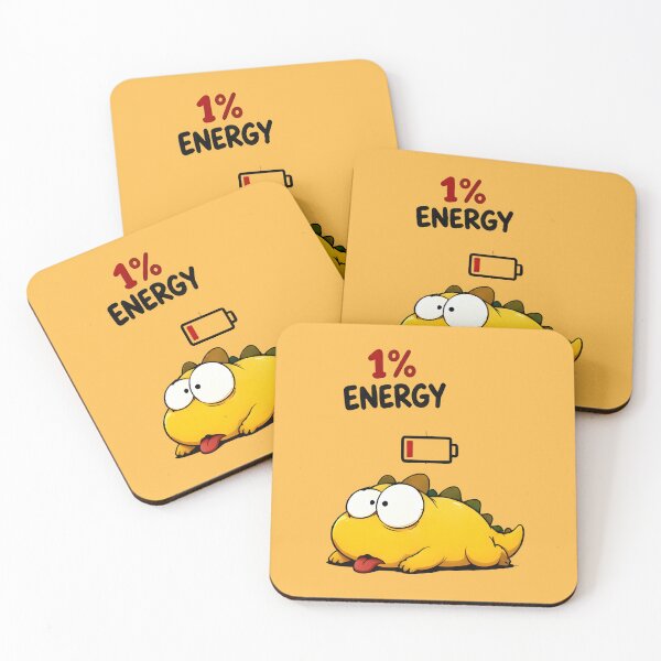 Item preview, 1 Percent Energy Low Battery Dino designed and sold by PreeCha Art & Co..