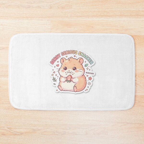 Item preview, Cute Kawaii Berry Serious Snacker Hamster Sticker | Anime Style Munchkin Chibi Rodent Art | Strawberry Sticker designed and sold by Chipkooo.