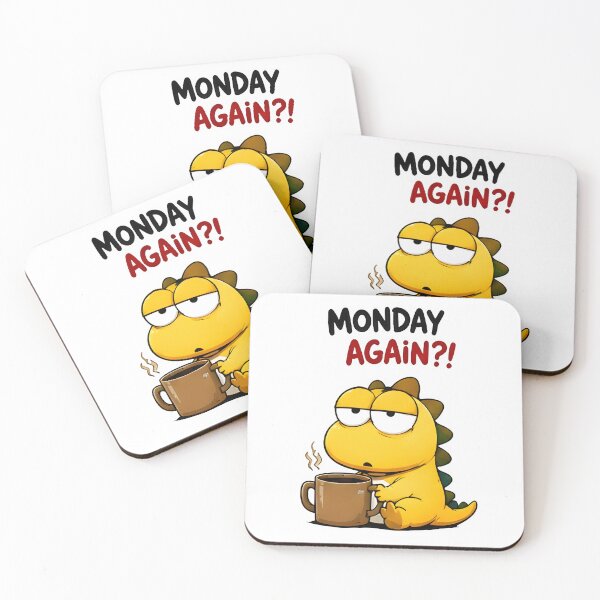 Item preview, Monday Again Tired Dinosaur Coffee designed and sold by PreeCha Art & Co..