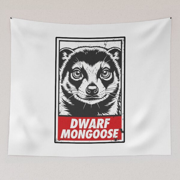 Item preview, Dwarf Mongoose Retro Wildlife Portrait | Vintage Animal Illustration designed and sold by LOVEARTDESIGN.