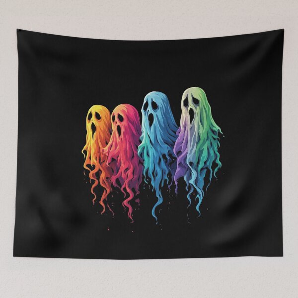 Item preview, Rainbow Ghosts Wispy Halloween Design designed and sold by alizye.