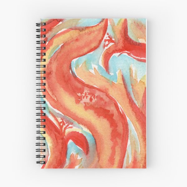 Item preview, Dancing Orange Flowers. Watercolor colorful art. designed and sold by DzinkaDreamArt.
