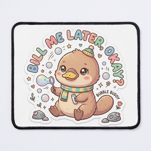 Item preview, Cute Kawaii Bill Me Later Okay Platypus Sticker | Anime Style Bubble Buddy Chibi Platypus Art | Fun Animal Pun Sticker designed and sold by Chipkooo.