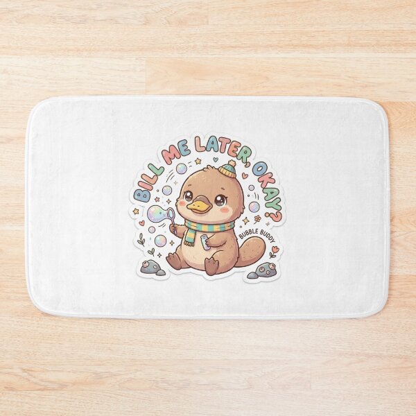 Item preview, Cute Kawaii Bill Me Later Okay Platypus Sticker | Anime Style Bubble Buddy Chibi Platypus Art | Fun Animal Pun Sticker designed and sold by Chipkooo.