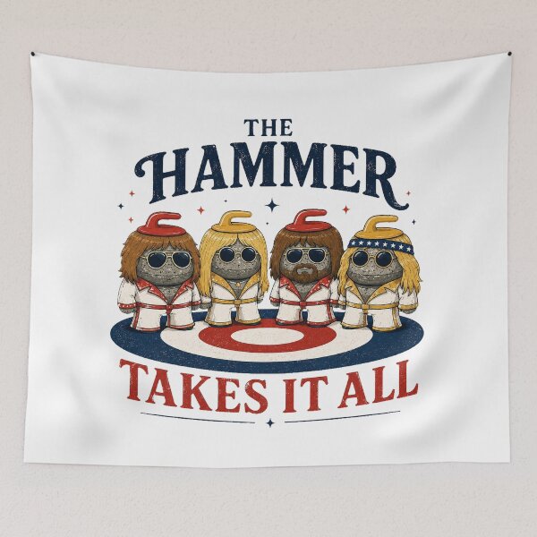 Item preview, The Hammer Takes It All - Curling Lovers designed and sold by MokeleShop.