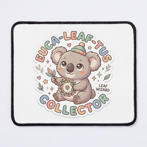 Item preview, Cute Kawaii Euca-Leaf-Tus Collector Koala Sticker | Anime Style Leaf Wizard Chibi Bear Art | Plant Lover Sticker designed and sold by Chipkooo.