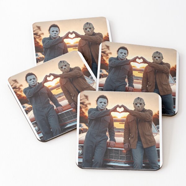 Item preview, Halloween Tshirts Michael Myers And Jason Voorhees Heart Hands designed and sold by Dibarassi.