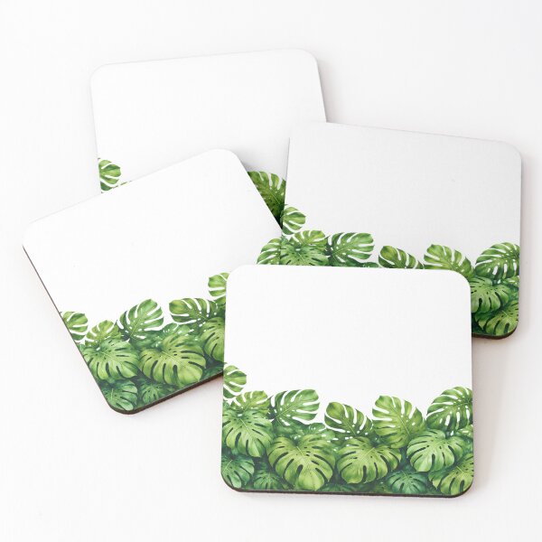 Item preview, Watercolour Monstera Leaf Border Design designed and sold by EcologicoolShp.