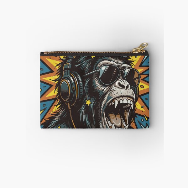 Item preview, Boom Chimpanzee – Screaming Chimp with Headphones Pop Art Design designed and sold by chriswo-design.