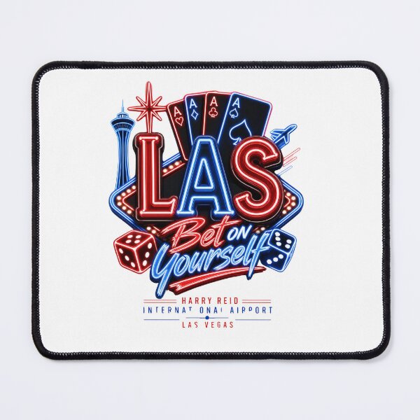 Item preview, LAS Bold Neon Typography – Bet on Yourself – Las Vegas Airport Art – Sin City Travel Poster designed and sold by bobscraze.