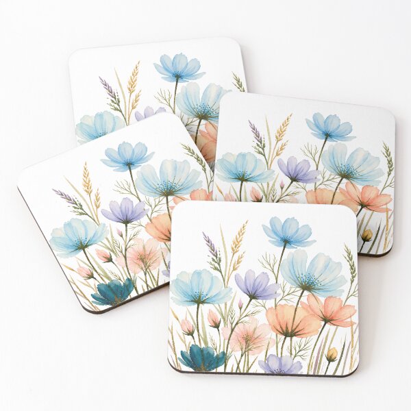 Item preview, Wildflowers in Watercolor - Botanical Illustration in Transparent Pastel Tones designed and sold by SuperMama1973.