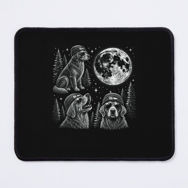 Item preview, Cool Dog Beanie Sunglasses Full Moon Forest designed and sold by snowry.