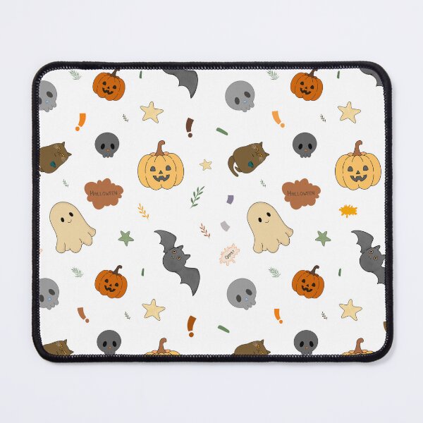 Item preview, Kawaii Halloween Ghosts Bats Pumpkins Pattern designed and sold by ArtisticInks.