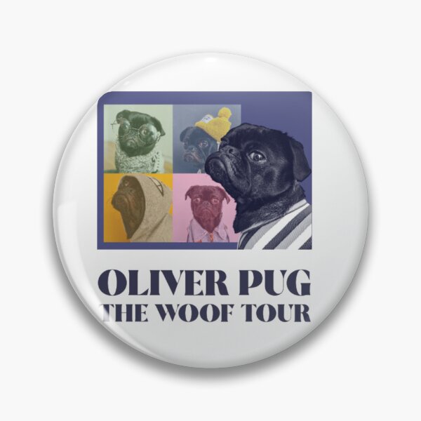 Item preview, Oliver Pug The Woof Tour - Funny Vintage Concert Poster designed and sold by GenZFashion000.