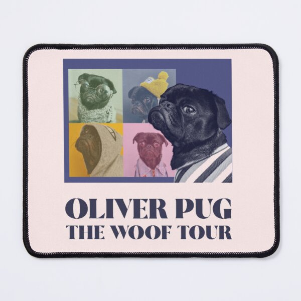 Item preview, Oliver Pug The Woof Tour - Funny Vintage Concert Poster designed and sold by GenZFashion000.