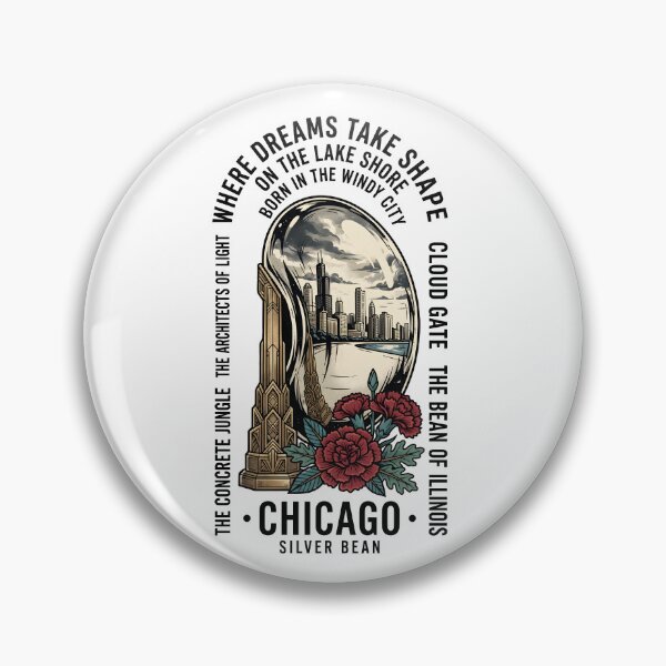 Item preview, Chicago Silver Bean Cloud Gate Vintage Design designed and sold by castillomiami.